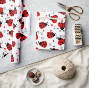 Papper innerförpackning av Cute Ladybug mönster Presentpapper