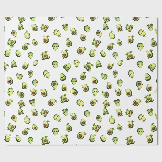 Papper innerförpackning av Cute Little avocado mön Presentpapper (Platt)