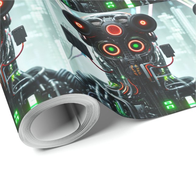 Papper innerförpackning av Robot 5-projektionsyta Presentpapper (Rulle Hörn)