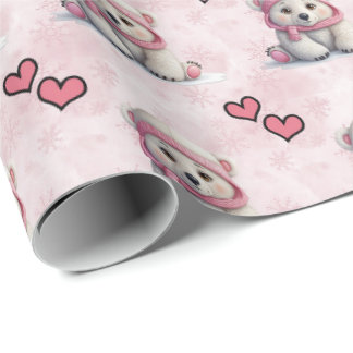 Papper innerförpackning för polar av rosa av kute presentpapper