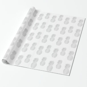 Papper inpackning - silverananas presentpapper