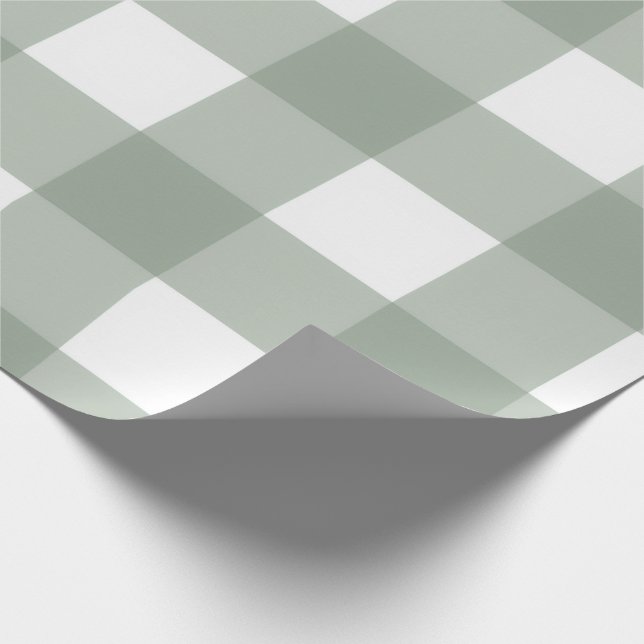 Papper inramning (Grönt/vit) Presentpapper (Hörn)