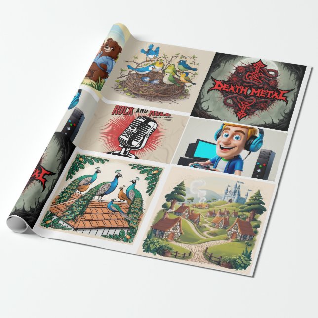 "Papper insamling av elektronisk inslagning" Presentpapper (Utrullad)