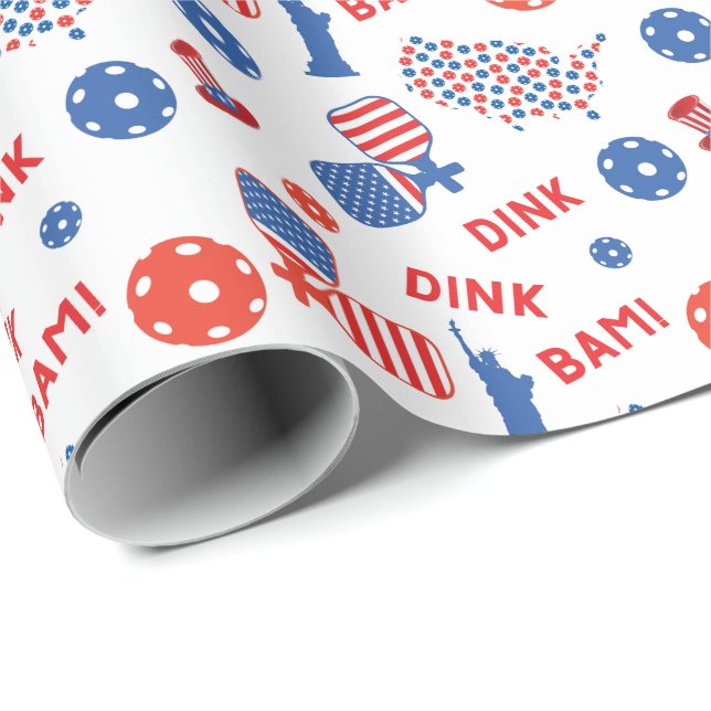 Papper inslagning av amerikansk pickleball presentpapper (Rullad Hörn)