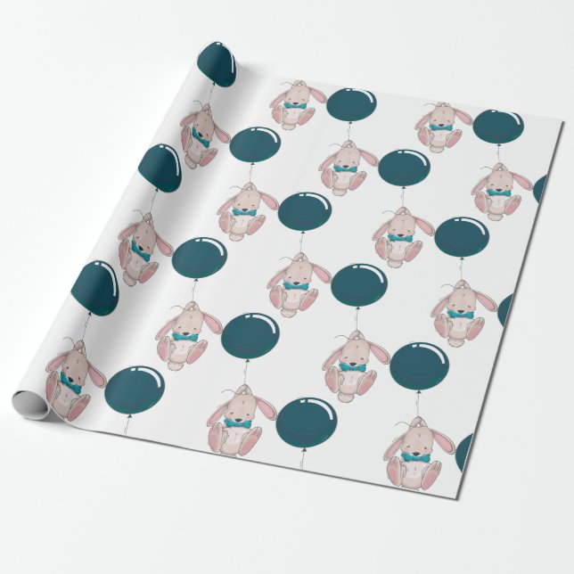 Papper inslagning av babyskor för ballonger presentpapper (Utrullad)