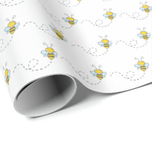 Papper inslagning av  Bee Baby Shower Presentpapper