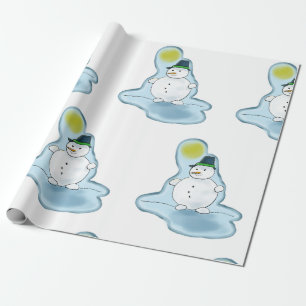 papper inslagning av coola snögubbe presentpapper