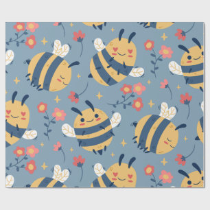 Papper inslagning av Cute Baby Bee Presentpapper