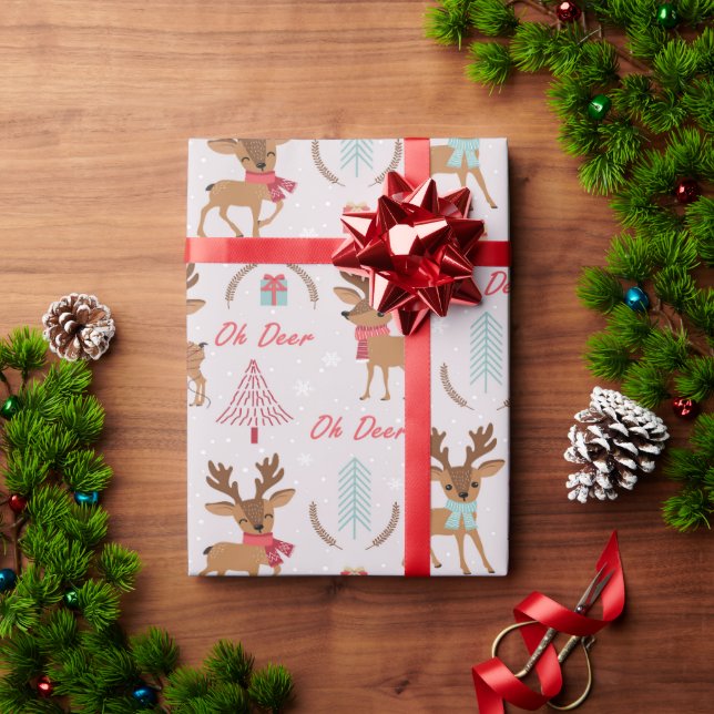 Papper  inslagning av  fjällande hjort presentpapper (Julgåva)
