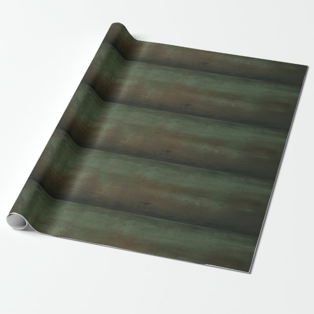 papper inslagning av grönt presentpapper (Utrullad)