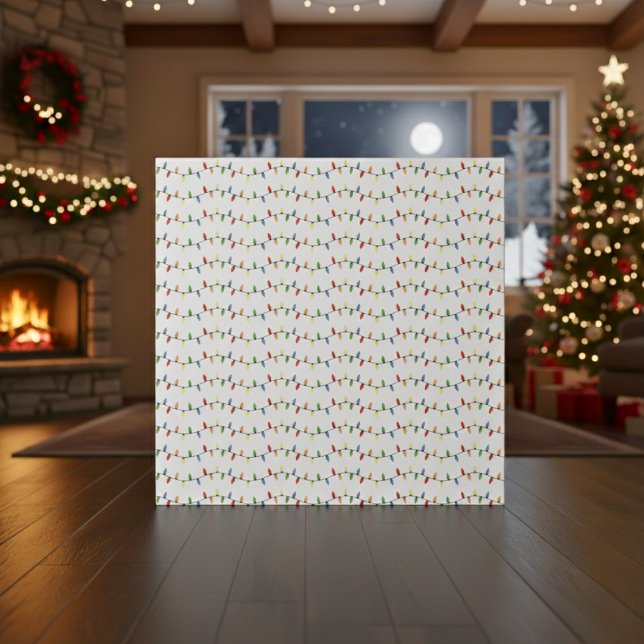 Papper inslagning av julstall i Ljus Presentpapper (Christmas String Lights Wrapping Paper)
