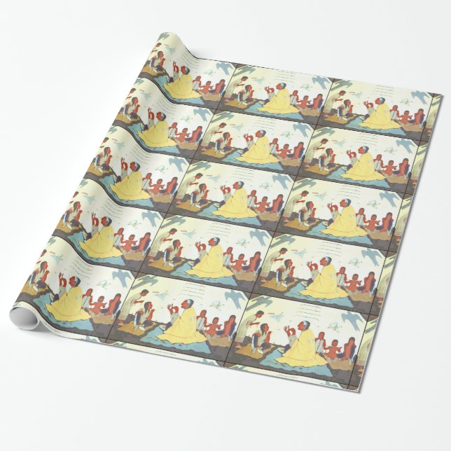 Papper inslagning av Lakota Storyteller Presentpapper (Utrullad)