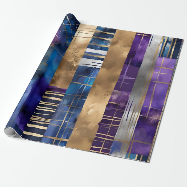 papper inslagning av livlig fusion presentpapper (Utrullad)