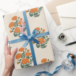 Papper inslagning av Marigold beige Presentpapper