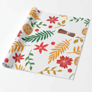 Papper inslagning av mönster i jul presentpapper