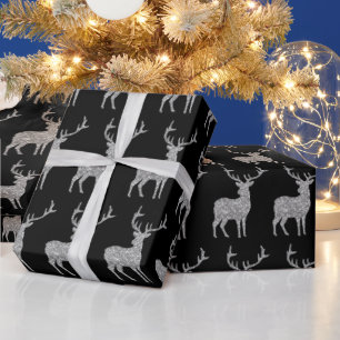 papper inslagning av renar från silver faux glitte presentpapper