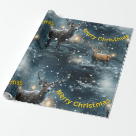 Papper inslagning av renar i god jul presentpapper