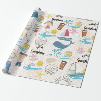 papper inslagning av stranddagar presentpapper