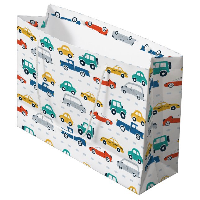 Papper inslagning av transport Theme Birthday Wrap (Framsidan Vinklad)