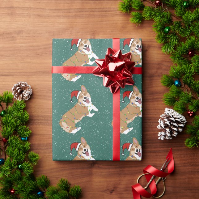 Papper Jul Corgi Wrapping Presentpapper (Julgåva)