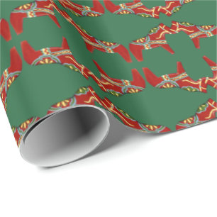 Papper jul Dala Horse Wrapping Presentpapper