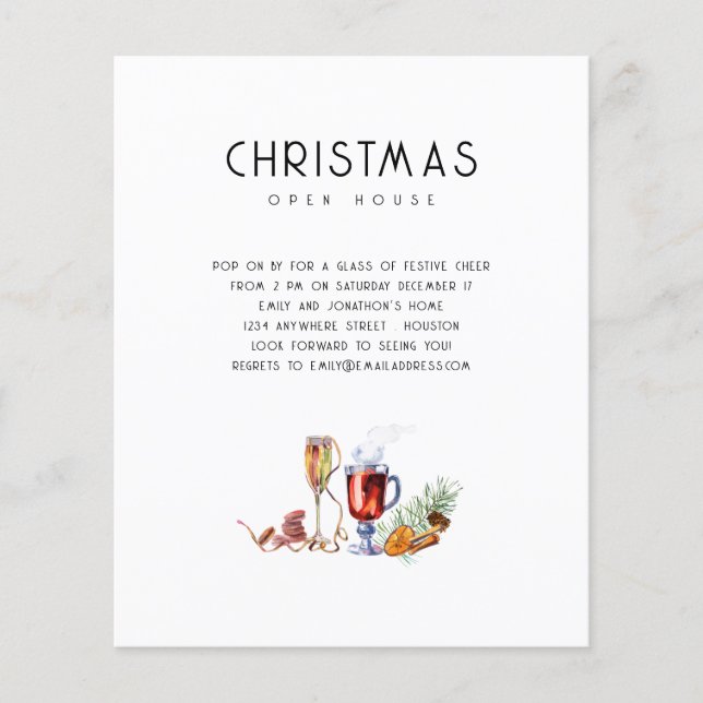 PAPPER Jul Open House Drinks Inbjudan Flygblad (Framsidan)
