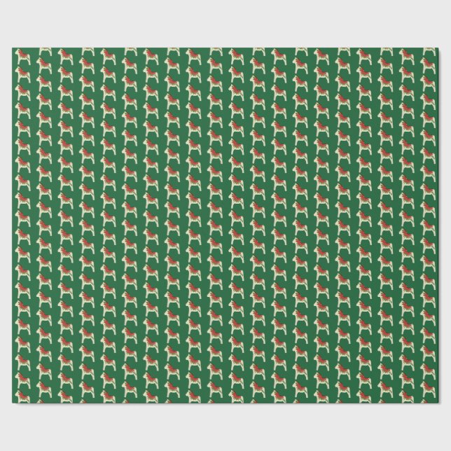 Papper julafton Dala Horse Wrapping Presentpapper (Seam)