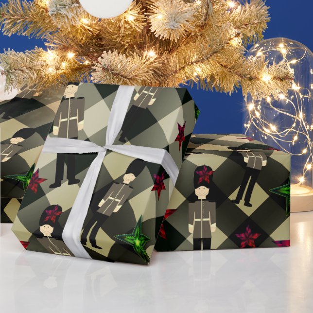 Papper julafton för den brittiska soldaten presentpapper (Helgdagar)