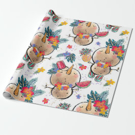 Papper julafton för den tropiska Helgdag Presentpapper