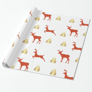 Papper julafton i hjort presentpapper