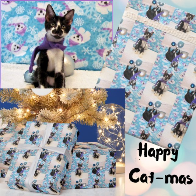 Papper julafton - Katt/Kitten Wrapping Presentpapper (Skapare uppladdad)