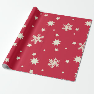 Papper julafton och Snöflingor Presentpapper