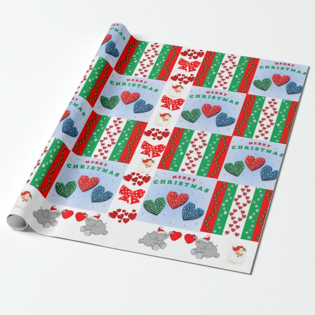 Papper julafton presentpapper (Utrullad)