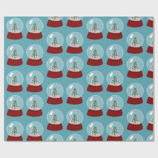 Papper julafton Snö Globe Wrapping Presentpapper