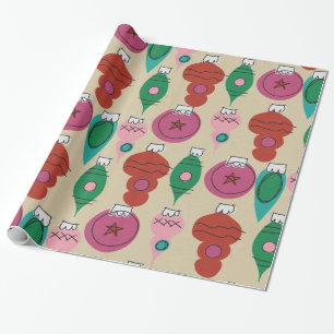 Papper julafton snöflingor Glossy Wrapping Presentpapper