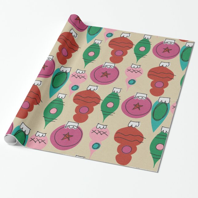 Papper julafton snöflingor Glossy Wrapping Presentpapper (Utrullad)