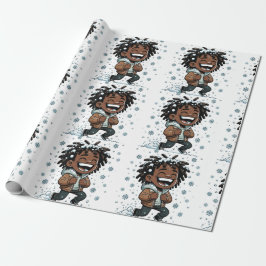 Papper julafton Snowy Skratt-Jul Wrapping Presentpapper