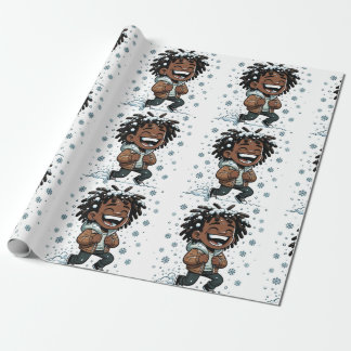 Papper julafton Snowy Skratt-Jul Wrapping Presentpapper