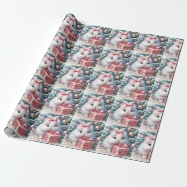 Papper julbunny Wrapping Presentpapper (Utrullad)