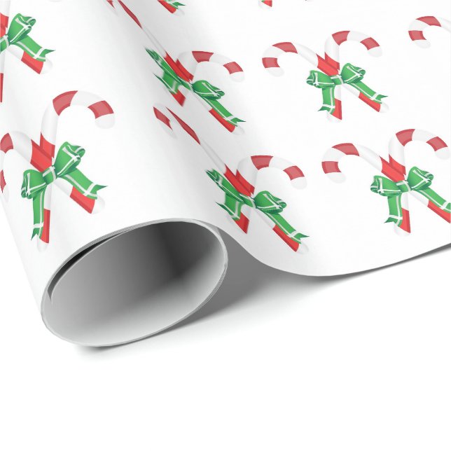 Papper julgåva från candy cane presentpapper (Rullad Hörn)