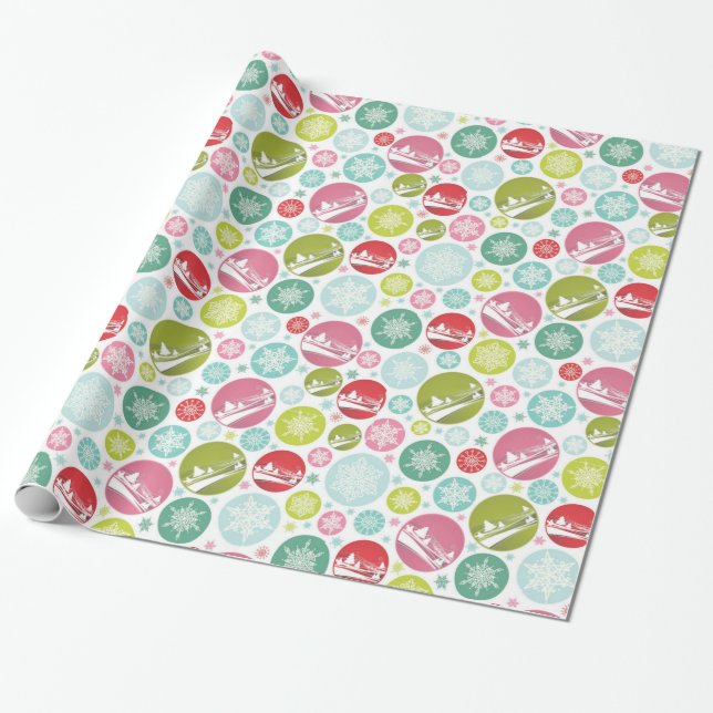 Papper julhälsning för Dream Bubbles Wrapping Presentpapper (Utrullad)