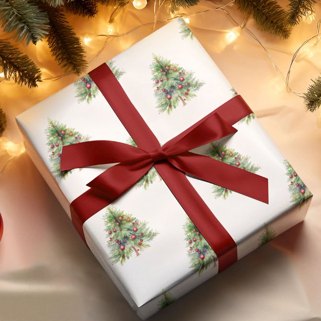 Papper julinsvällning - Elegant Vattenfärg Gräs Presentpapper (Skapare uppladdad)