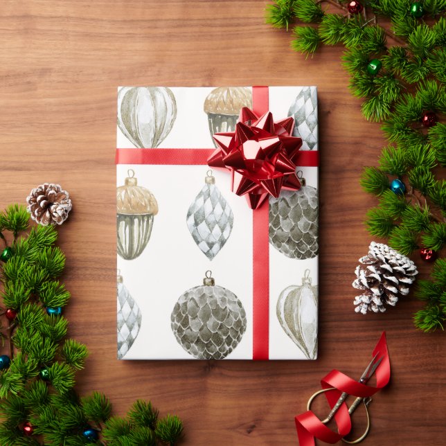 Papper julinsvällning för prydnadsföremål i guld presentpapper (Julgåva)