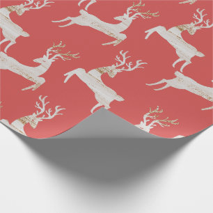 Papper julinsvällning för Rustic Wood Hjort Presentpapper