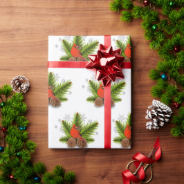 Papper julkardinal Bird Wrapping Presentpapper