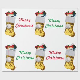 Papper julklapp i guld presentpapper