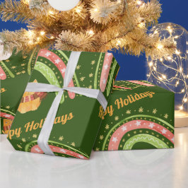 Papper julklapp och regnbåge presentpapper