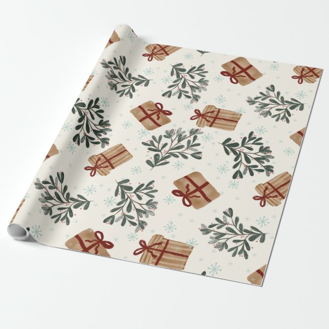 Papper julklapp presentpapper (Utrullad)