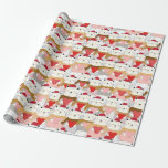 Papper julklapp presentpapper<br><div class="desc">Cute jul Cat Mönster</div>