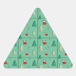 Papper julklapp Triangle Sticker Triangelformat Klistermärke